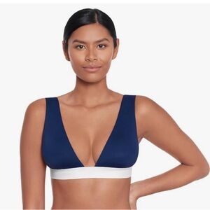 Lauren Ralph Lauren Women's Banded Modern V-Neck Bikini Top Size 12